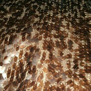 Bronze light brown sequin mini dress S